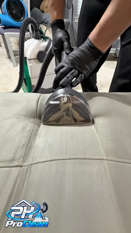 Upholstery extraction in a PH ProClean video